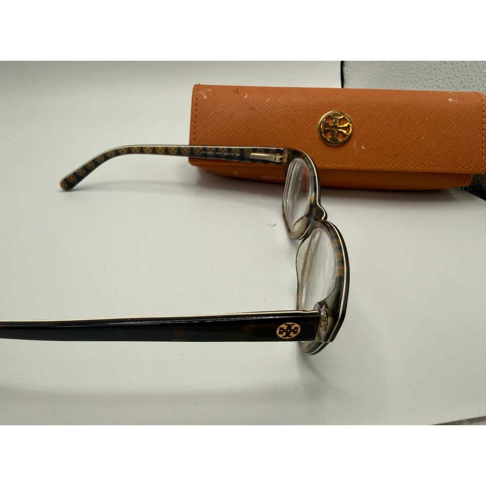 Tory Burch‎ TY2011 Dark Tortoise Eyeglasses Frames with Orange Case 49-17-135